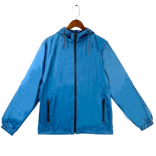 WATER PROOF JACKET WITH HOODIE, ZIPPER
